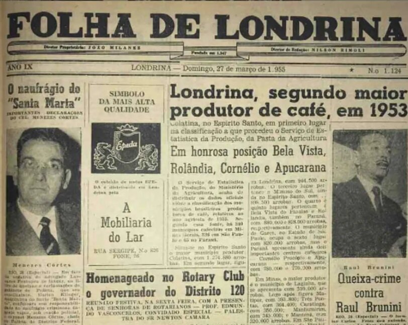 Londrina: segundo maior produtor de café do Brasil em 1953