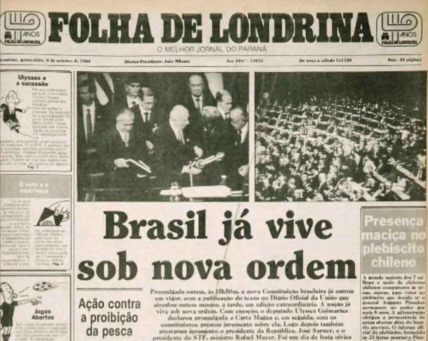 A capa histórica da Folha de Londrina na redemocratização